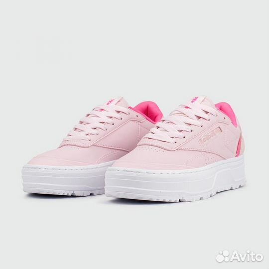 Кеды Reebok Club C Double Geo Pink / White