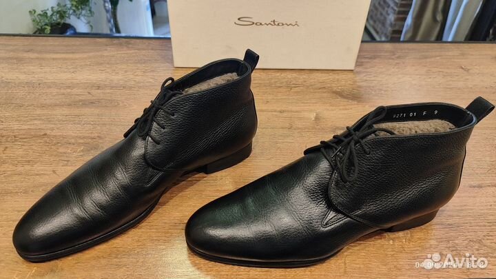 Ботинки зимние мех Santoni