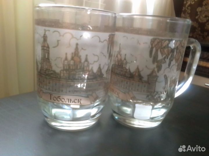 Пивные бокалы с видом Тобольского Кремля