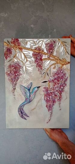 Зеркальная картина. Пано с эпоксидной смолой