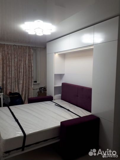 Шкаф кровать трансформер с диваном