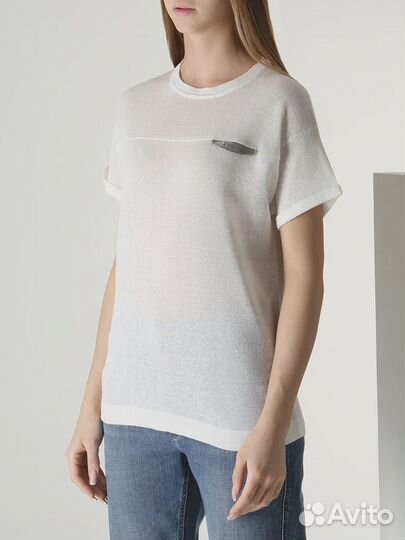 Футболка льняная Brunello Cucinelli