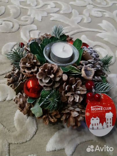 Новогодняя композиция/подсвечник