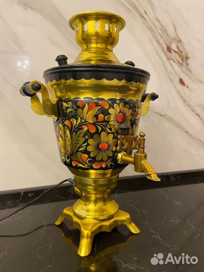 Самовар электрический расписной хохлома 3л