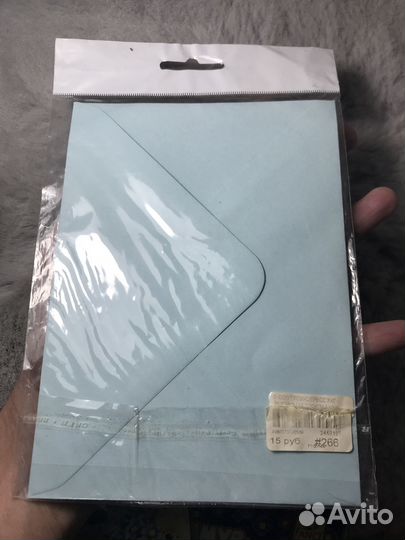 Заготовки для открытки голубая