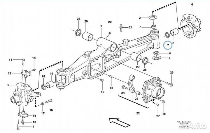 144485 Сальник полуоси экскаватор погрузчик