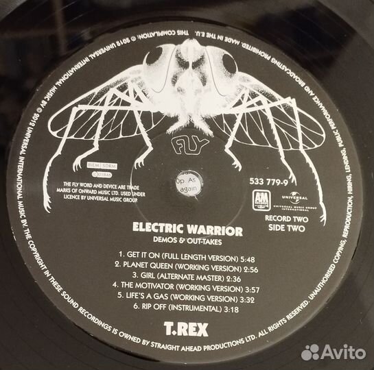 T. Rex 1971 Electric Warrior, 2 LP