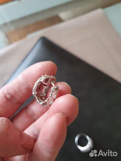 Серебро 925: серьги и кольцо Silver (Гонконг)