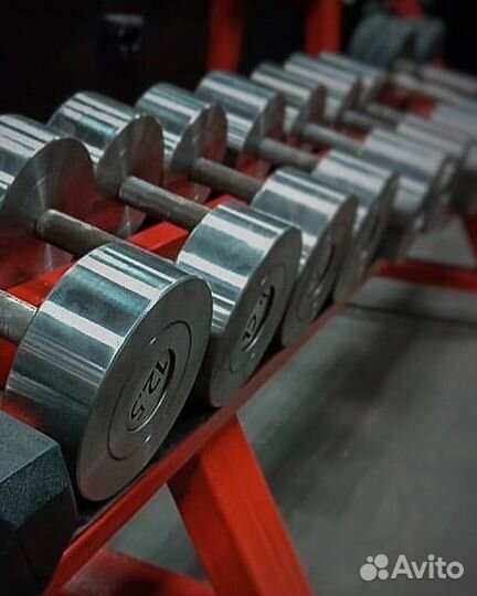 Гантельный ряд, гантели 148кг. В наличии и др.вес