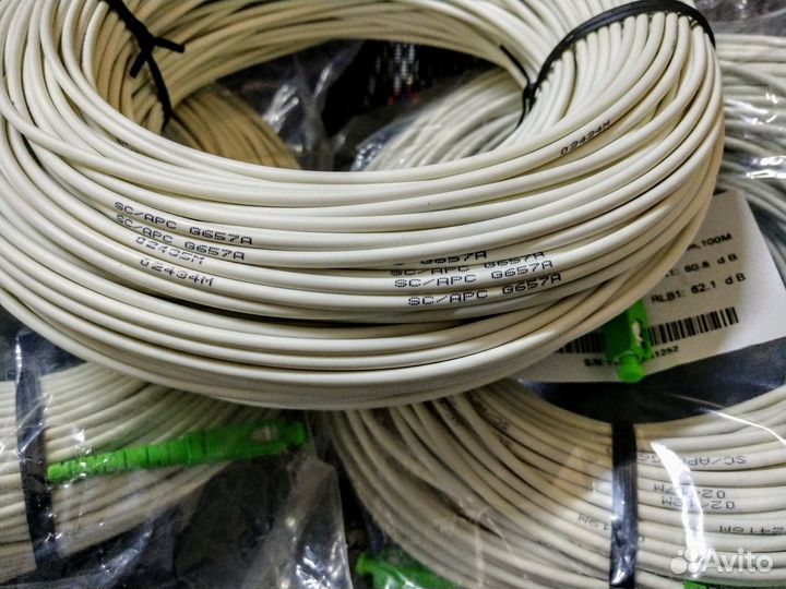 Патч-корды оптические SC/APC - SC/APC G657A - 100м