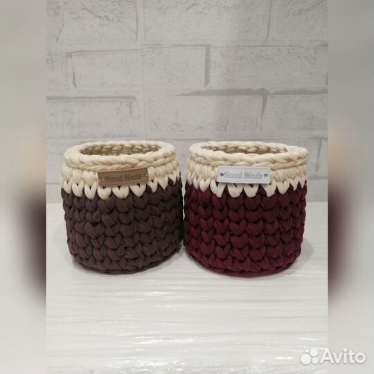 Корзинка вязаная для хранения