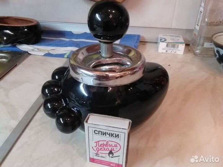 Пепельница керамика стекло