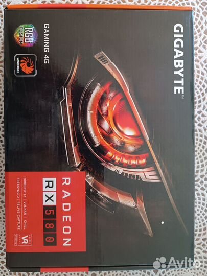 Видеокарта rx580 4gb