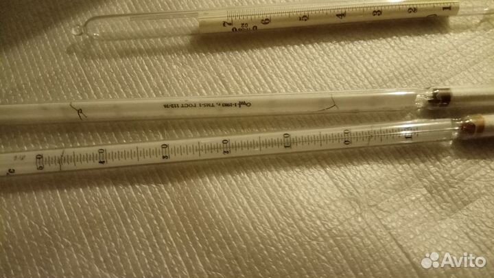 Термометры СССР, ртутные и спиртовые, лабораторные