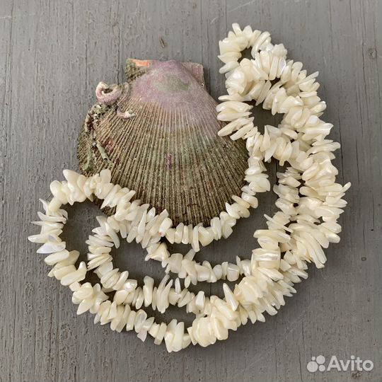 Бусы из натурального жемчуга и перламутра. Винтаж