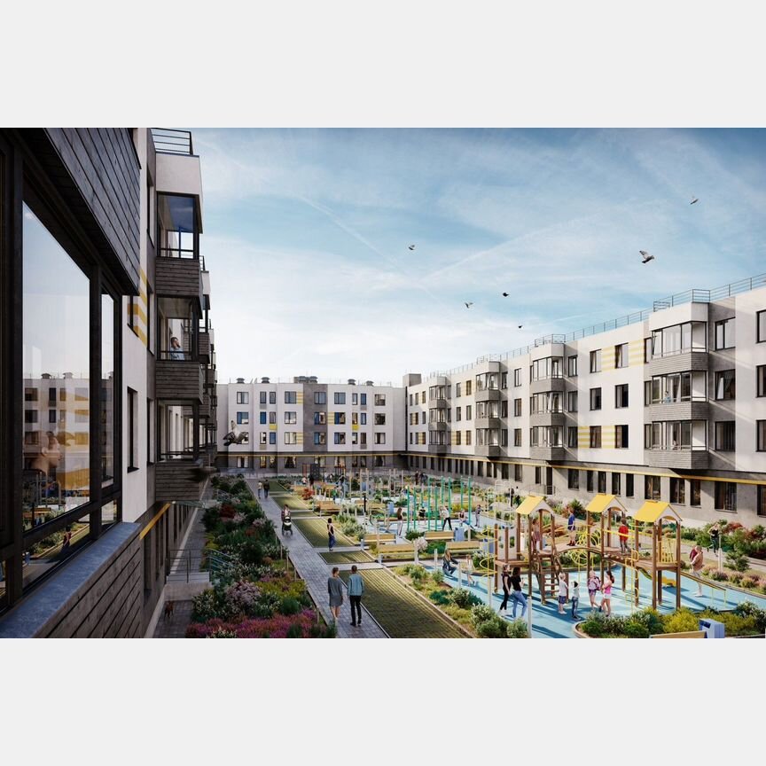 1-к. квартира, 36,6 м², 1/4 эт.