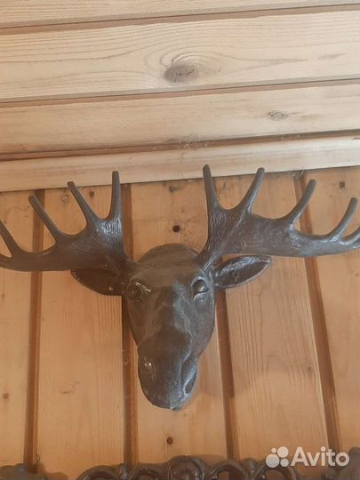 Голова лося на стену(бронзовое литьё ш44 выс22