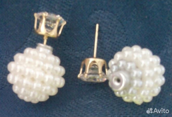 Пусеты жемчужные. Много украшений