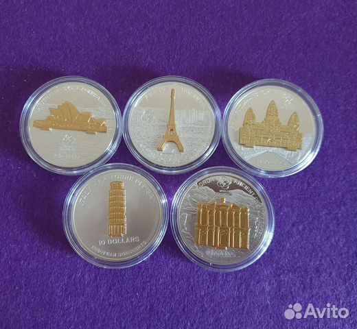 Монеты 3D памятники архитектуры, 1 унция