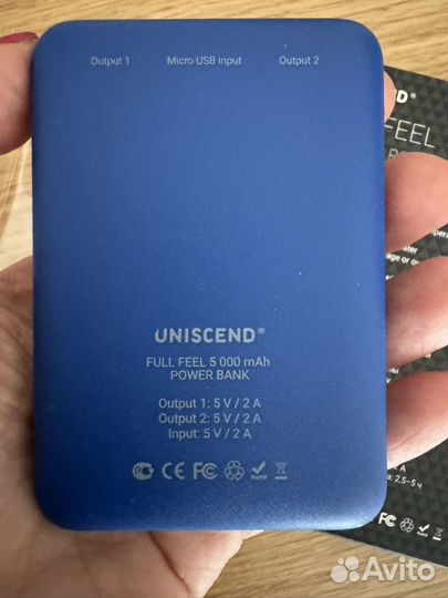 Внешний аккумулятор пауэр банк uniscend 5000 mAh