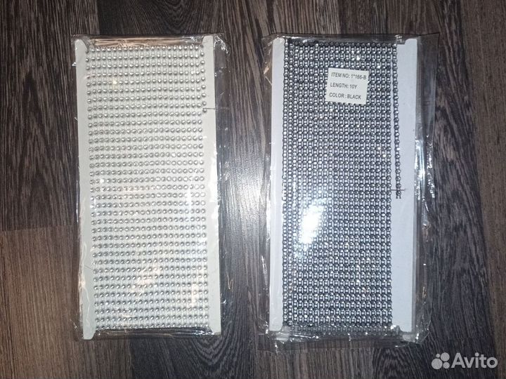 Стразы на нитях цепь лента 3мм 9м, 1шт