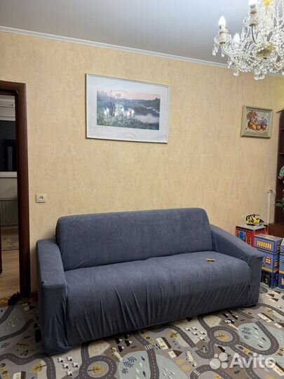 Чехол на диван от 235 до 300см серый