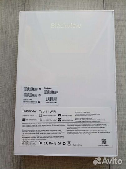 Планшет Blackview Tab11 Wi Fi 8/256 Новый+Чехол