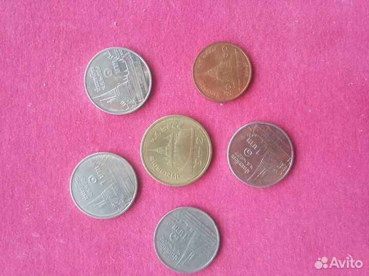 Монеты 10 и 5р.,Россия, Турецкая лира, Тайский бат