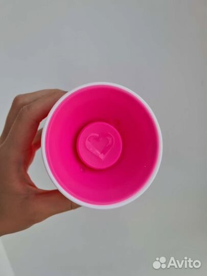 Поильник непроливайка, стакан детский розовый