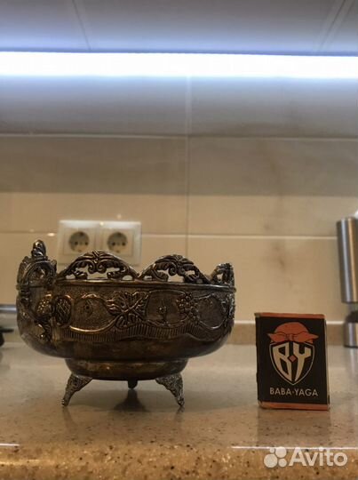 Конфетница мельхиор