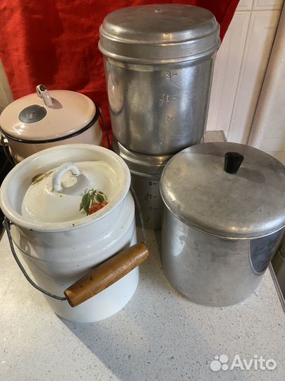 Бидоны эмалированный аллюминиевый период СССР