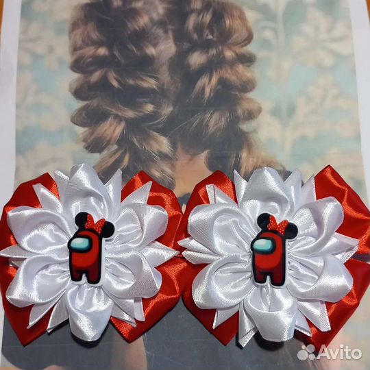 Бантики ручной работы для волос