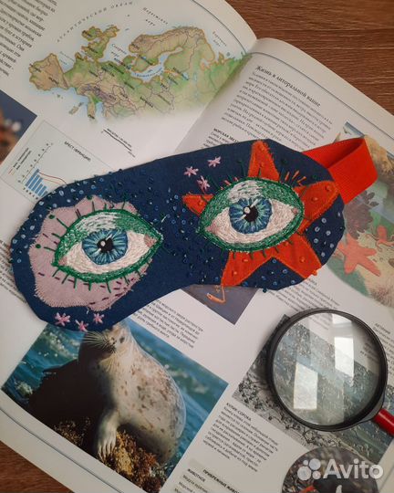 Маска для сна, ручная работа