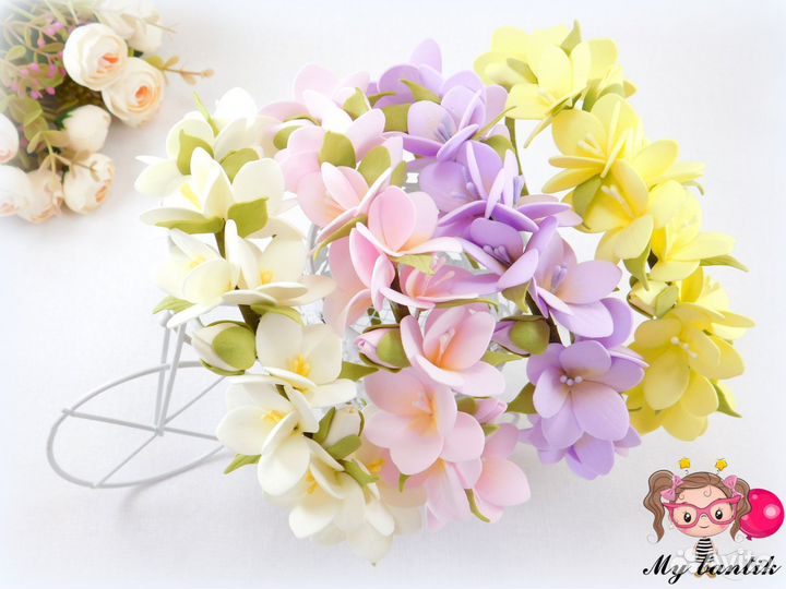 Ободок с цветами