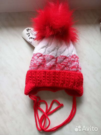 Зимняя шапка для девочки,новая