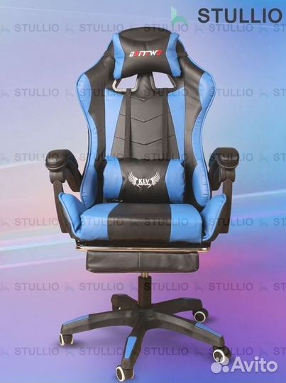 Компьютерное игровое кресло геймерское с массажем