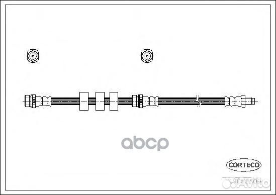 Шланг тормозной 19033509 Corteco