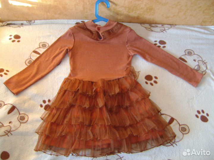 Девочке футболки, кардиган,платье,брюки 2-7л