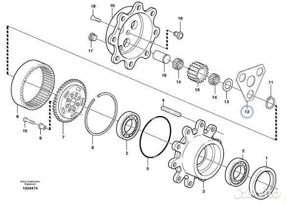 85806016 Пластина сателлитов экскаватора погрузчик