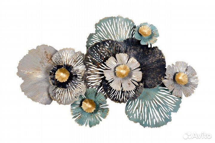 37SM-0930 Декор настенный Цветы 97,8*61,6*8,9см