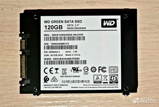 SSD WD Green 120 gb