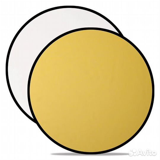 Ручной диск 30 см. Отражатель 2 в 1 Серебро Золото