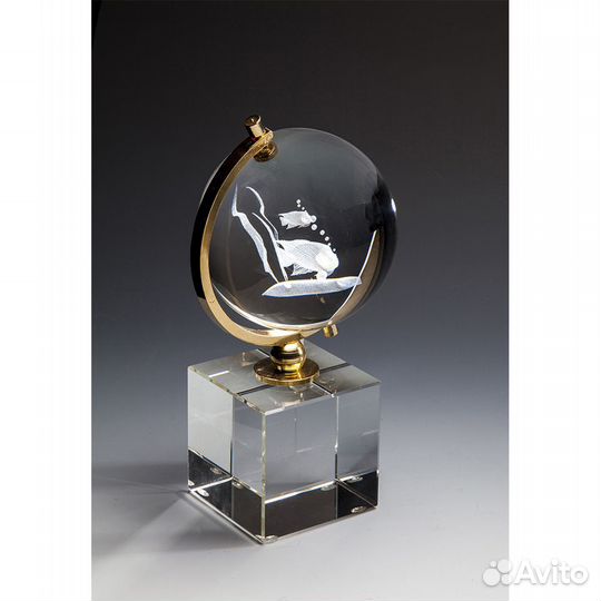 Лазерная гравировка в стекле 3d