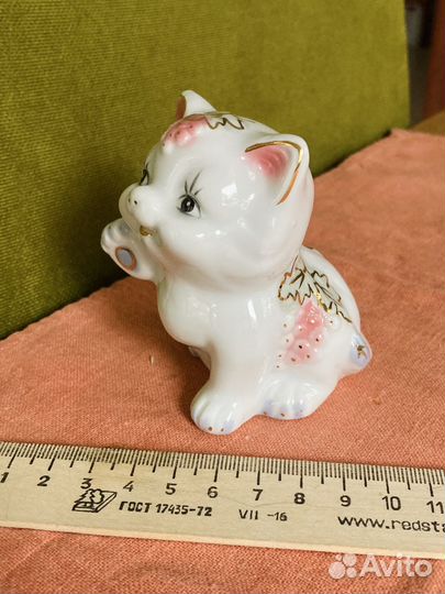 Н18 Нежный фарфоровый котёнок