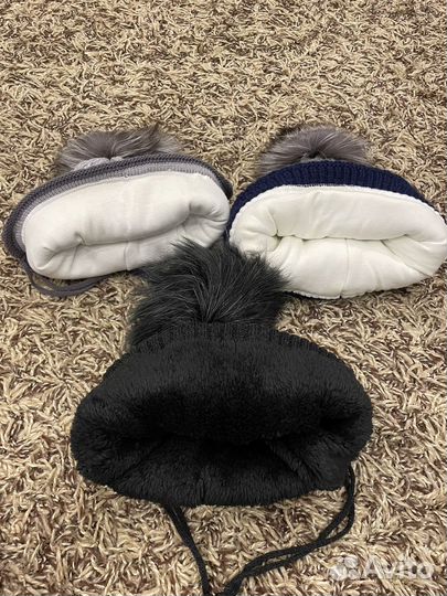 Шапки зимние для мальчика новые 48-50