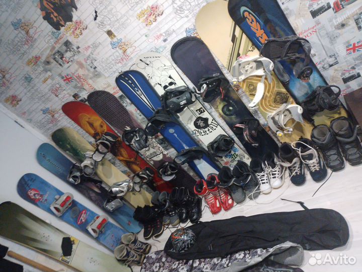 Сноуборды комплектами(доска, крепления, боты)