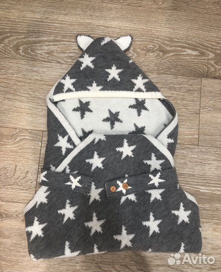 Конверт/плед/одеяло вязаный, и новый песочник