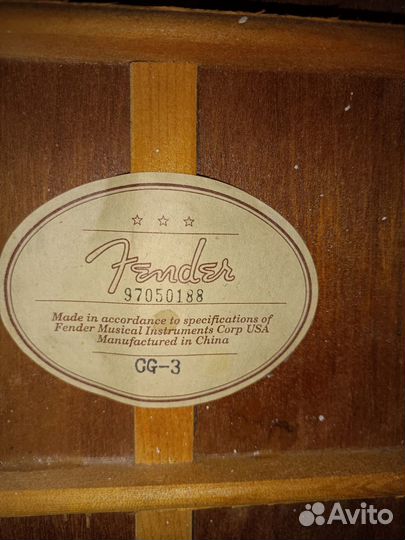 Акустическая гитара Fender CG-3