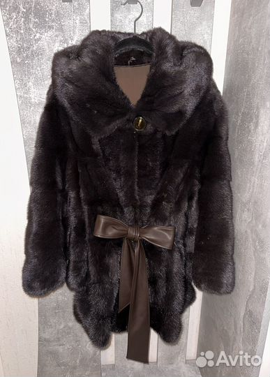 Шуба норковая с капюшоном 42 44 46
