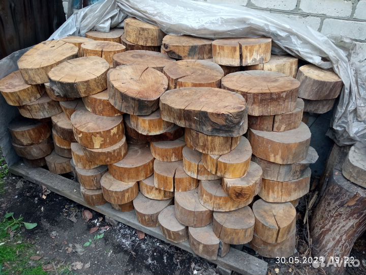 Слэб дуба и спилы